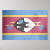 Poster Drapeau du Swaziland (Devant)