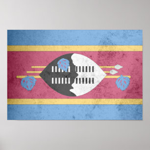 Poster Drapeau du Swaziland