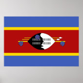 Poster drapeau du Swaziland (Devant)