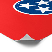 Poster Drapeau du Tennessee (Coin)