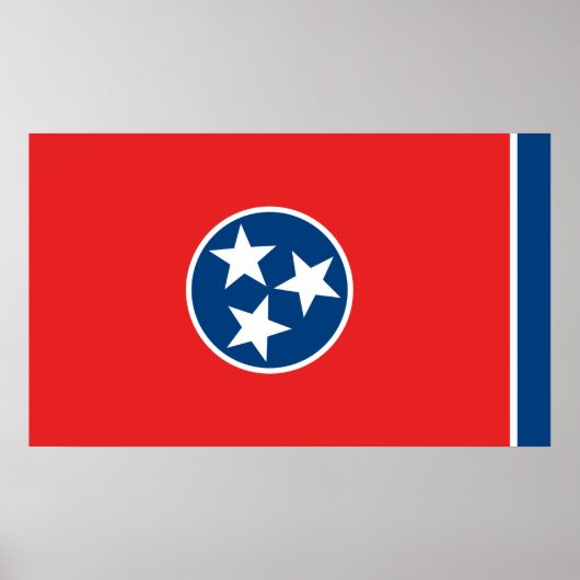 Poster Drapeau du Tennessee (Devant)