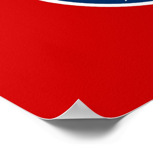 Poster Drapeau du Tennessee (Coin)