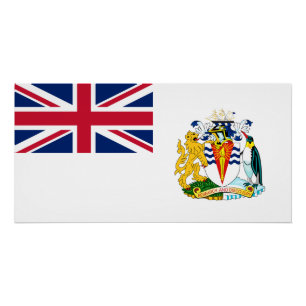 Poster Drapeau du territoire antarctique britannique