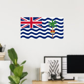 Poster Drapeau du Territoire britannique de l'océan Indie (Bureau à domicile)