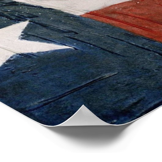 Poster Drapeau du Texas (Coin)