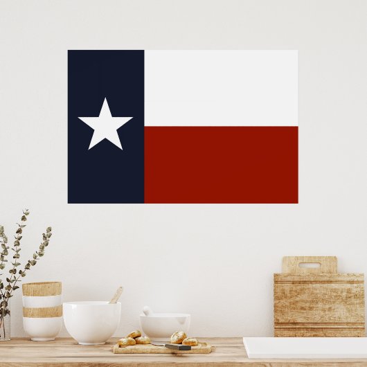Poster Drapeau du Texas (Cuisine)