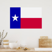 Poster Drapeau du Texas (Cuisine)