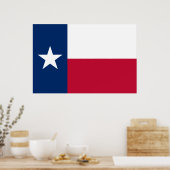 Poster Drapeau du Texas : Longhorns, L'étoile solitaire d (Cuisine)
