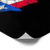 Poster Drapeau du Texas Petite-bouche par pêche (Coin)