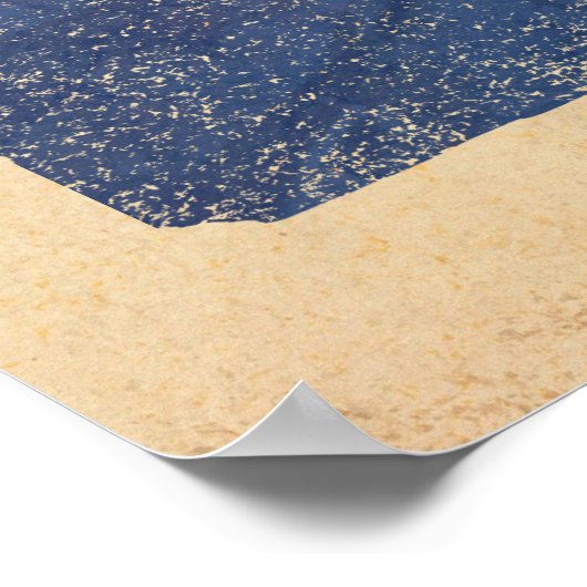 Poster Drapeau du Texas vieilli (Coin)