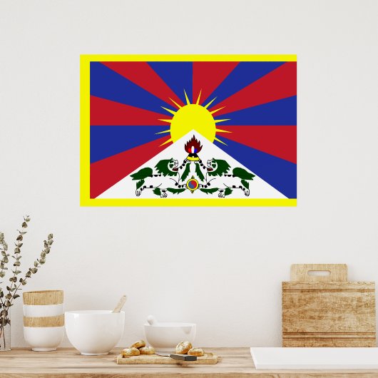 Poster Drapeau du Tibet (Cuisine)
