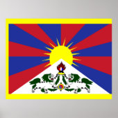 Poster Drapeau du Tibet (Devant)