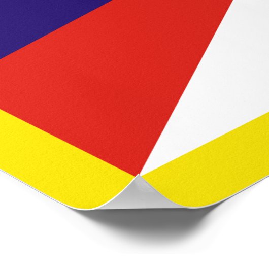 Poster Drapeau du Tibet libre (Coin)