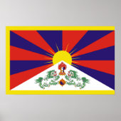 Poster Drapeau du Tibet libre (Devant)