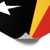 Poster Drapeau du Timor oriental (Coin)