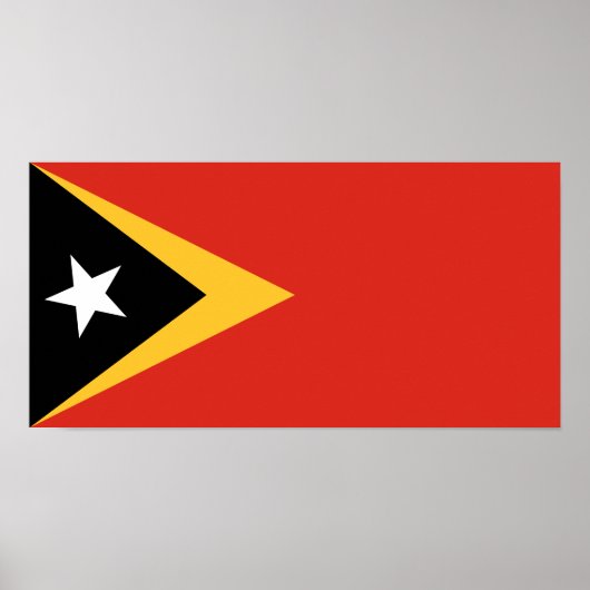 Poster Drapeau du Timor oriental (Devant)