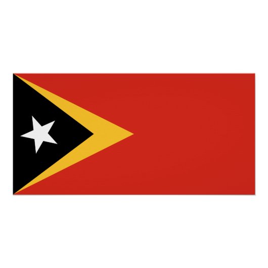 Poster Drapeau du Timor oriental (Devant)