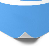 Poster Drapeau du Turkestan oriental Ouyghur (Coin)