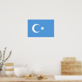 Poster Drapeau du Turkestan oriental Ouyghur (Cuisine)
