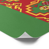 Poster Drapeau du Turkménistan (Coin)