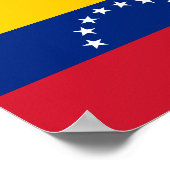 Poster Drapeau du Venezuela (Coin)