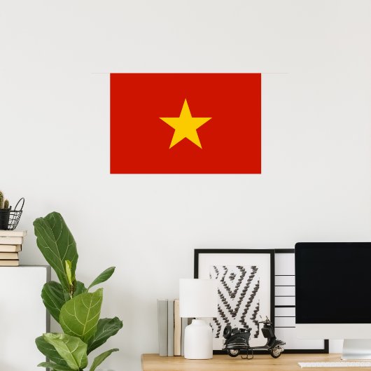 Poster Drapeau du Vietnam (Bureau à domicile)
