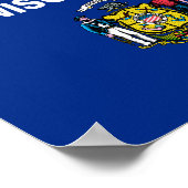 Poster Drapeau du Wisconsin (Coin)