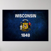 Poster Drapeau du Wisconsinite (Devant)