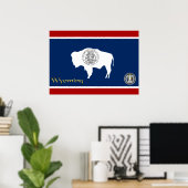 Poster Drapeau du Wyoming (Bureau à domicile)