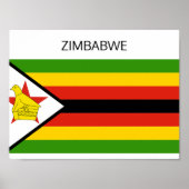 Poster Drapeau du Zimbabwe (Devant)