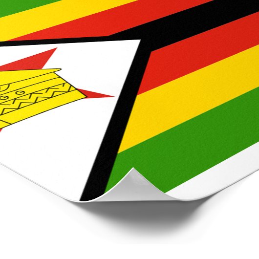 Poster Drapeau du Zimbabwe (Coin)