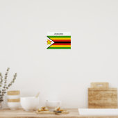 Poster Drapeau du Zimbabwe (Cuisine)