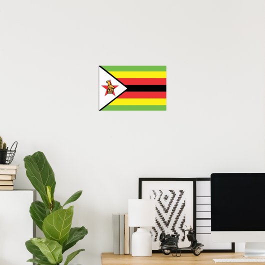 Poster Drapeau du Zimbabwe (Bureau à domicile)