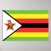 Poster Drapeau du Zimbabwe (Devant)