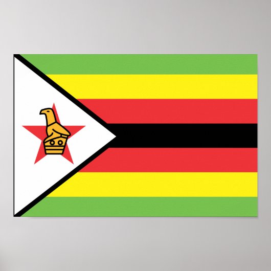 Poster Drapeau du Zimbabwe (Devant)