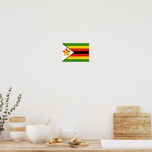 Poster Drapeau du Zimbabwe (Cuisine)