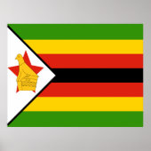 Poster Drapeau du Zimbabwe (Devant)