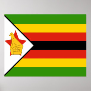 Poster Drapeau du Zimbabwe