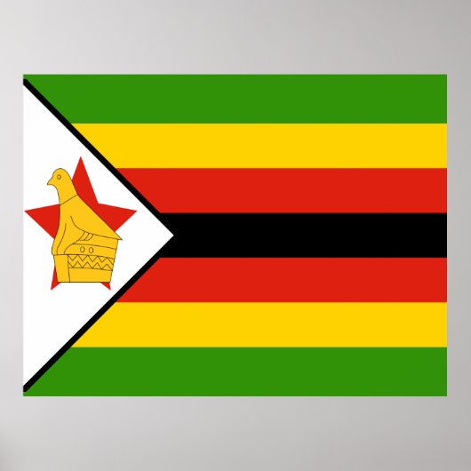 Poster Drapeau du Zimbabwe (Devant)