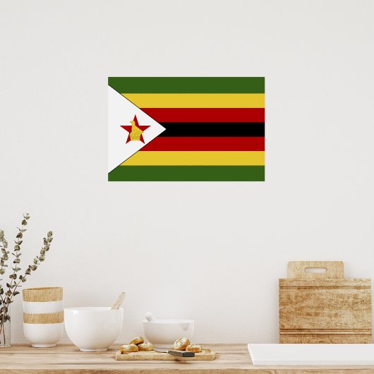 Poster drapeau du Zimbabwe (Cuisine)