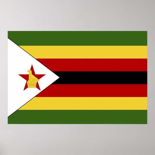 Poster drapeau du Zimbabwe (Devant)