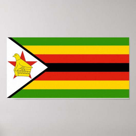 Poster Drapeau du Zimbabwe (Devant)