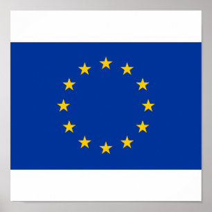 Poster Drapeau d'Union européenne