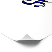 Poster Drapeau Écossais Écosse Noir Personnalisation (Coin)
