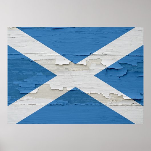 Poster Drapeau écossais Patiné (Devant)