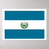 Poster Drapeau El Salvador (Devant)