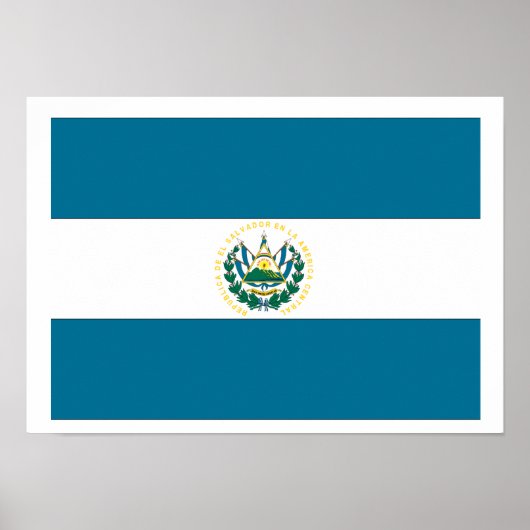 Poster Drapeau El Salvador (Devant)