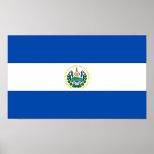 Poster Drapeau El Salvador