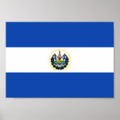 Poster Drapeau El Salvador (Devant)