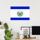 Poster Drapeau El Salvador (Bureau à domicile)